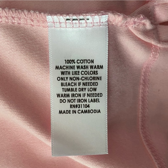 2 Kim Rogers Perfectly Soft Pink & Blue Polos with Gold Faux Buttons - Picture 7 of 14